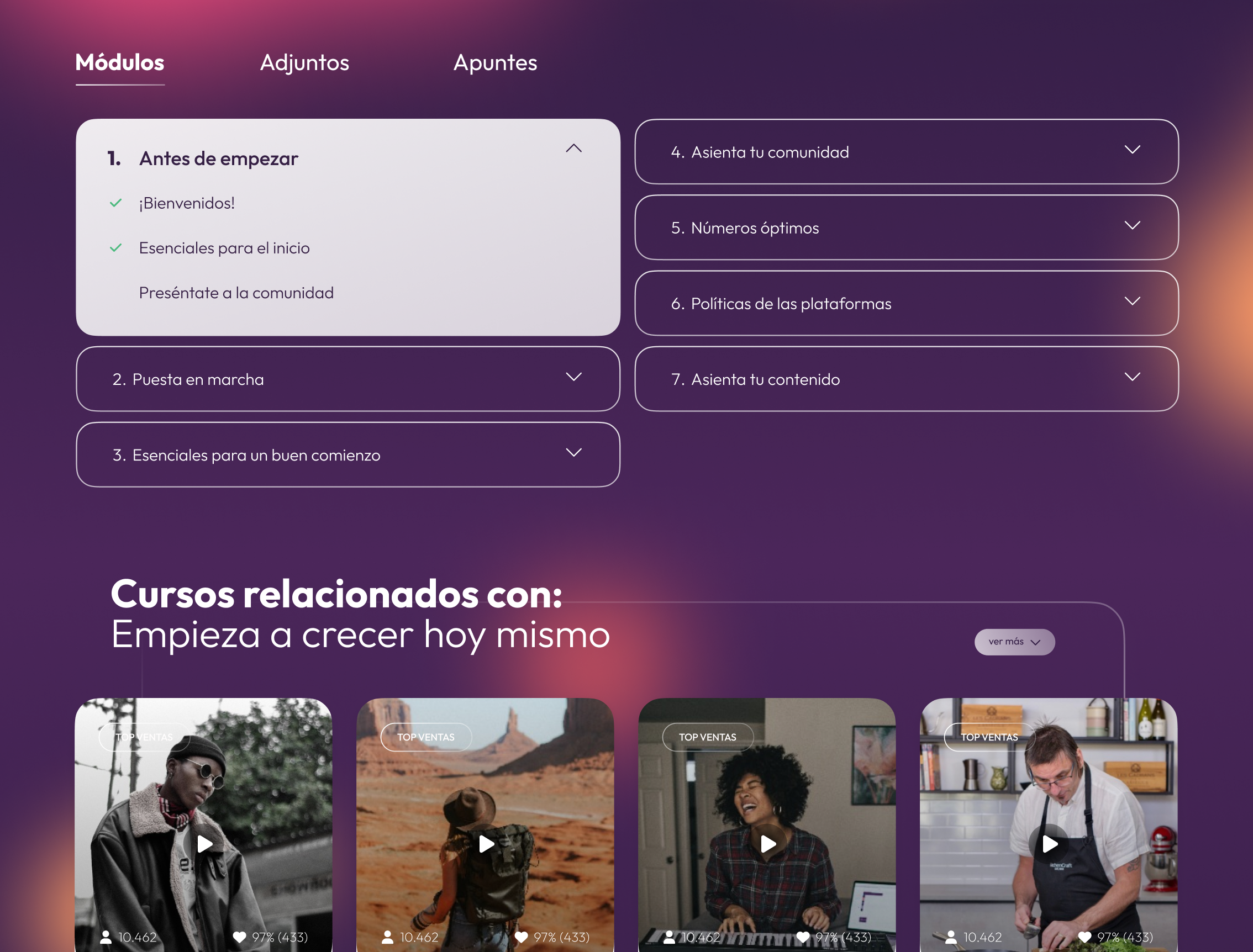 Curso - Progresión